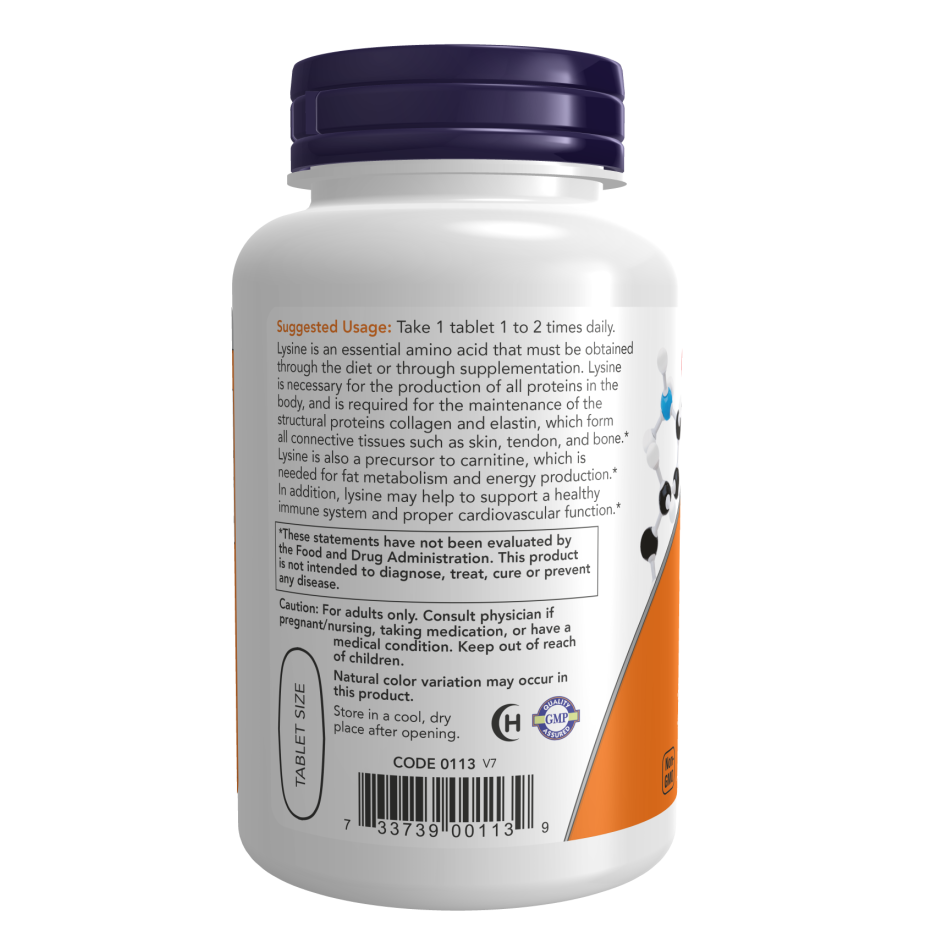 NOW Foods Double strenght L-Lysine 1000mg | 100 Tablets