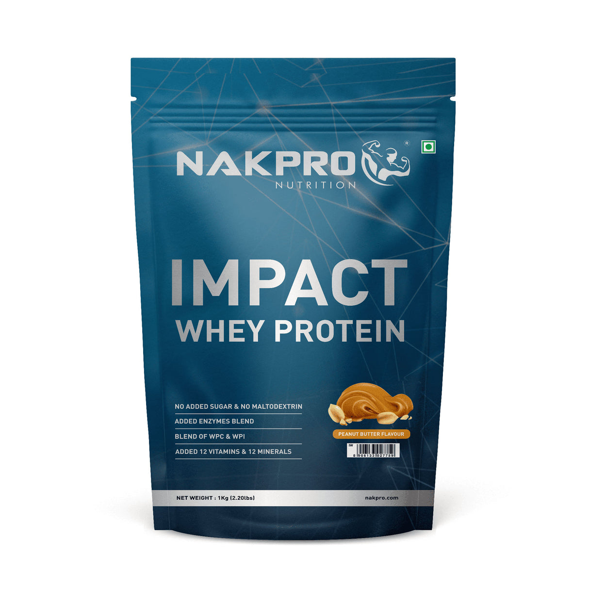NAKPRO Impact Whey Protein Concentrate & Isolate 1 Kg
