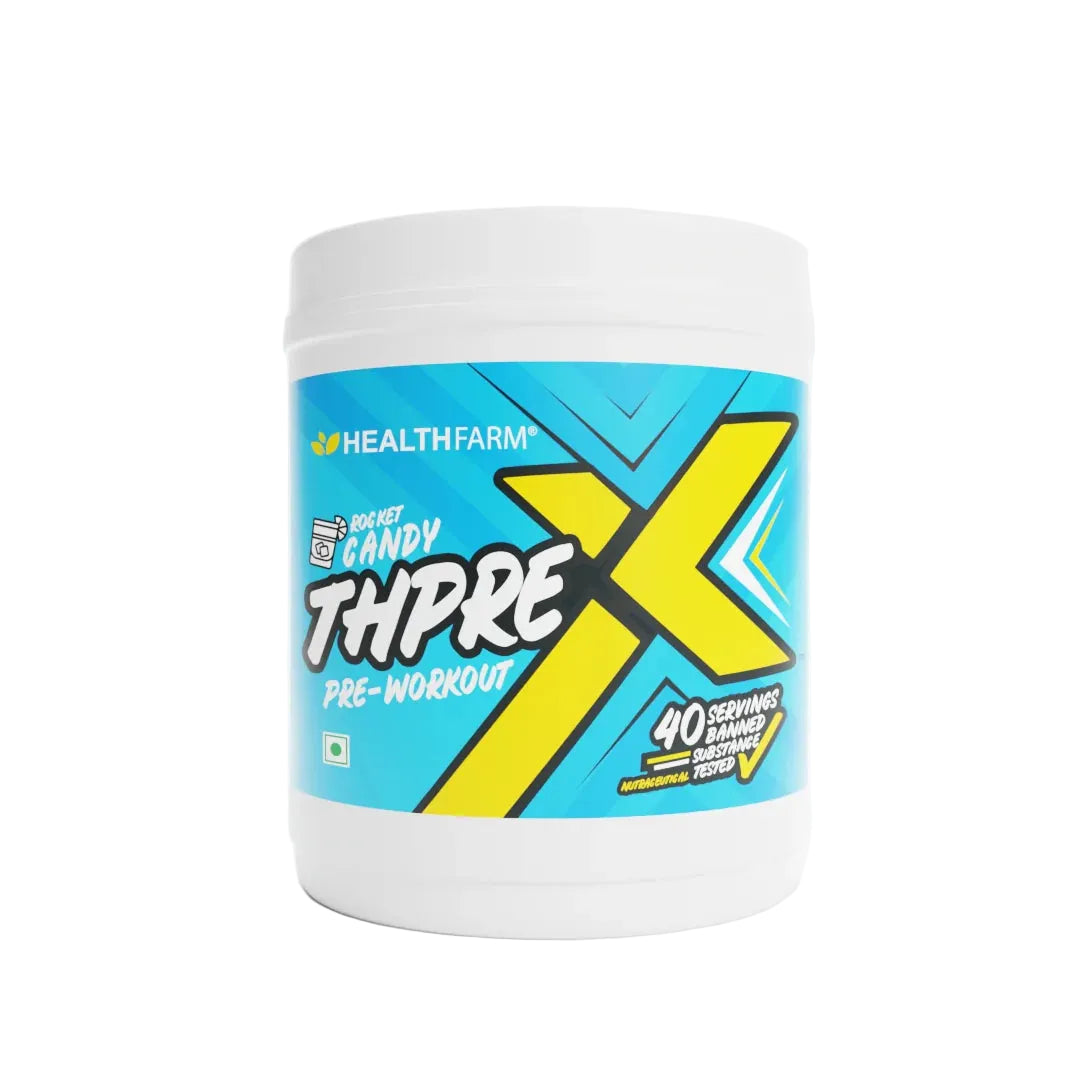 Healthfarm Thpre X Pre-Workout Powder – 40 Servings | Energy, Focus & Hydration Support | 500g