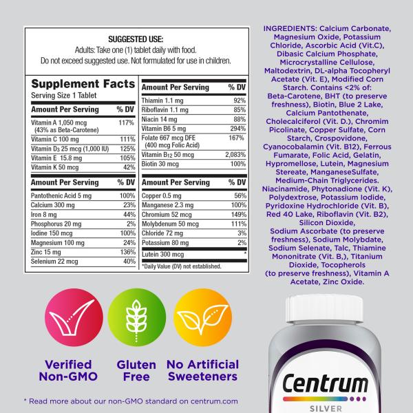 Centrum Silver Women 50+ Multivitamins | 65 Tablets