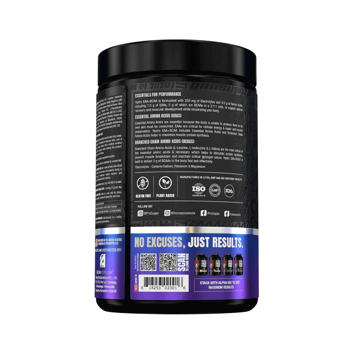 Prosupps Hydro EAA + BCAA Recovery Energy Drink | Essential Amino Acids & Electrolytes | 450g