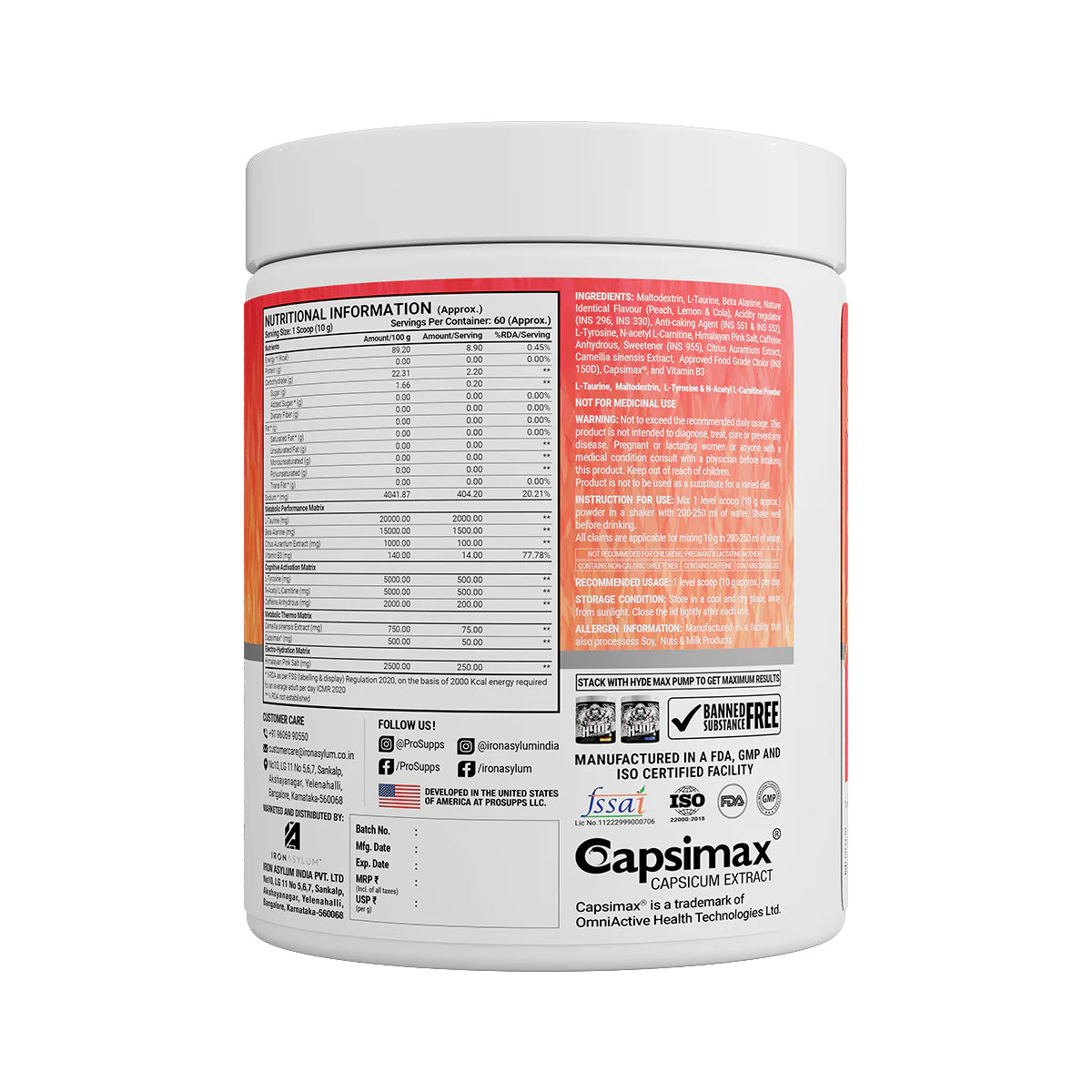 ProSupps Mr Hyde Thermo Pre-Workout + Burner - 60 Servings