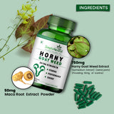 Simply Herbal Horny Goat Weed | Maca Root Extract | 90 Veg Capsules