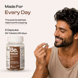 BE Wellness Handsome Biotin | Pumpkin Seed Oil, Sesbania Extract, Zinc & B Vitamins | 60 Veg Capsules