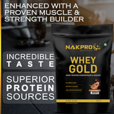 NAKPRO Gold Whey Protein Concentrate & Isolate - 2 Kg