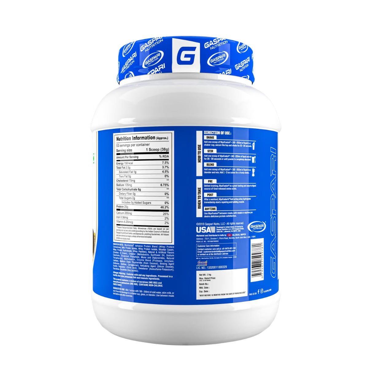 Gaspari Nutrition Myofusion Advanced Protein | Whey Protein | 2kg