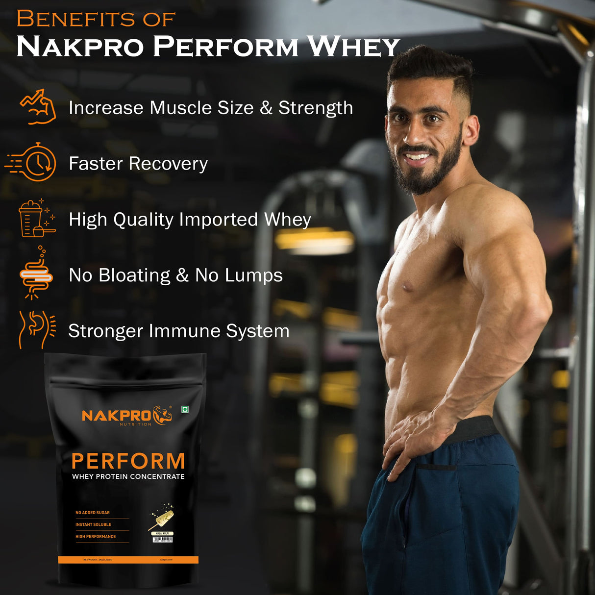 NAKPRO Perform Whey Protein Concentrate 2 Kg