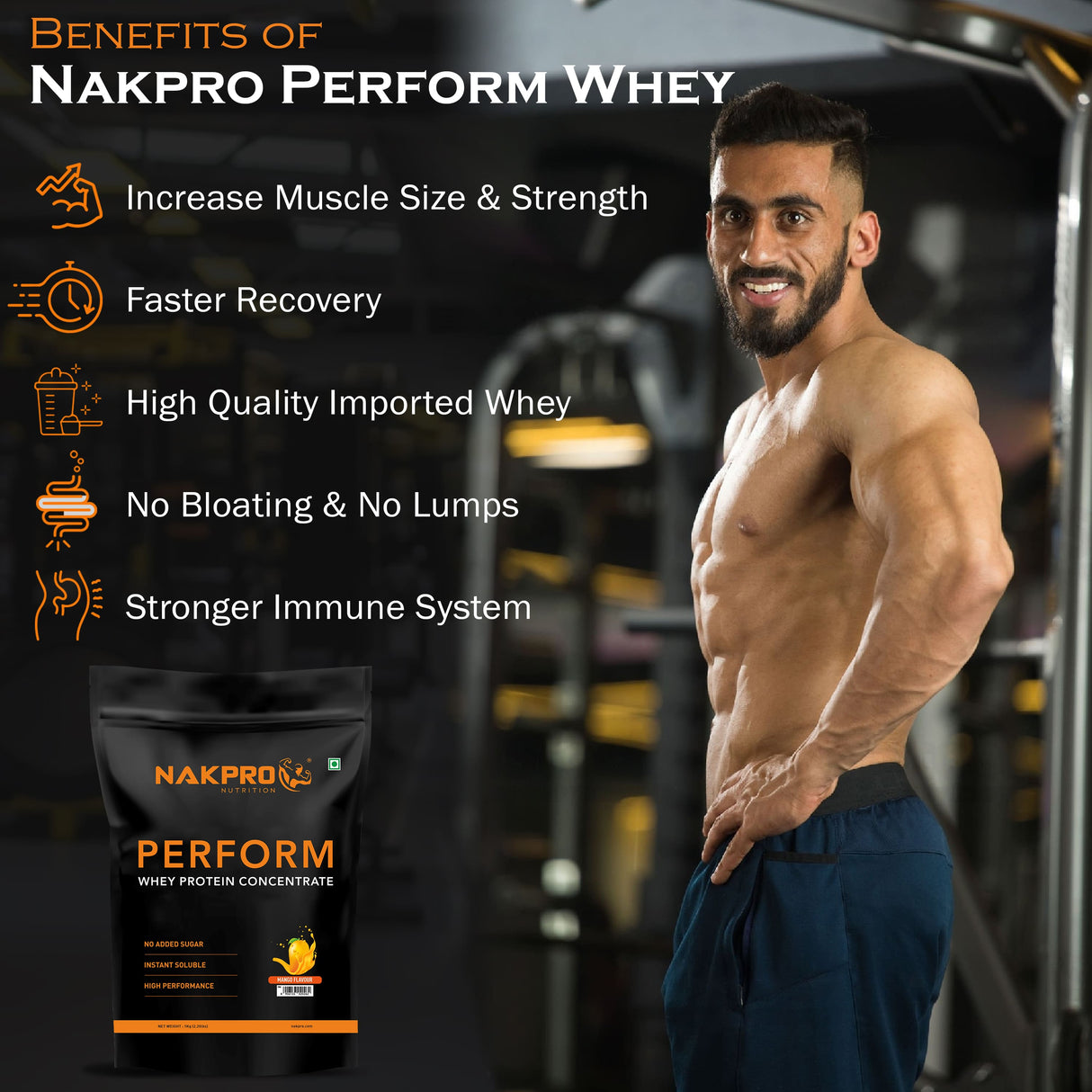NAKPRO Perform Whey Protein Concentrate 2 Kg