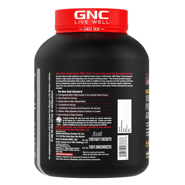 GNC AMP Gold 100% Whey Protein Advance - 4 Lbs - Nutristar