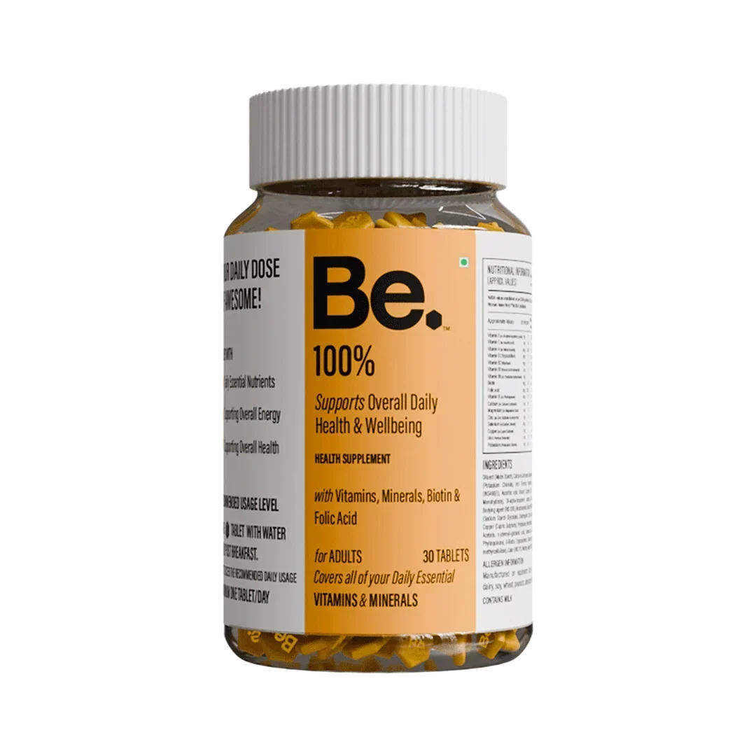 BE Wellness Daily Multivitamin | Magnesium, Zinc, Biotin & Vitamin E | 30 Tablets