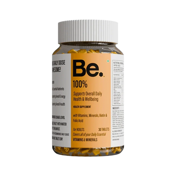 BE Wellness Daily Multivitamin | Magnesium, Zinc, Biotin & Vitamin E | 30 Tablets