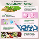 Vlado's Himalayan Organics Liposomal Multivitamin for Women | 60 Veg Capsules | Energy, Immunity, Hair Skin & Nails Support