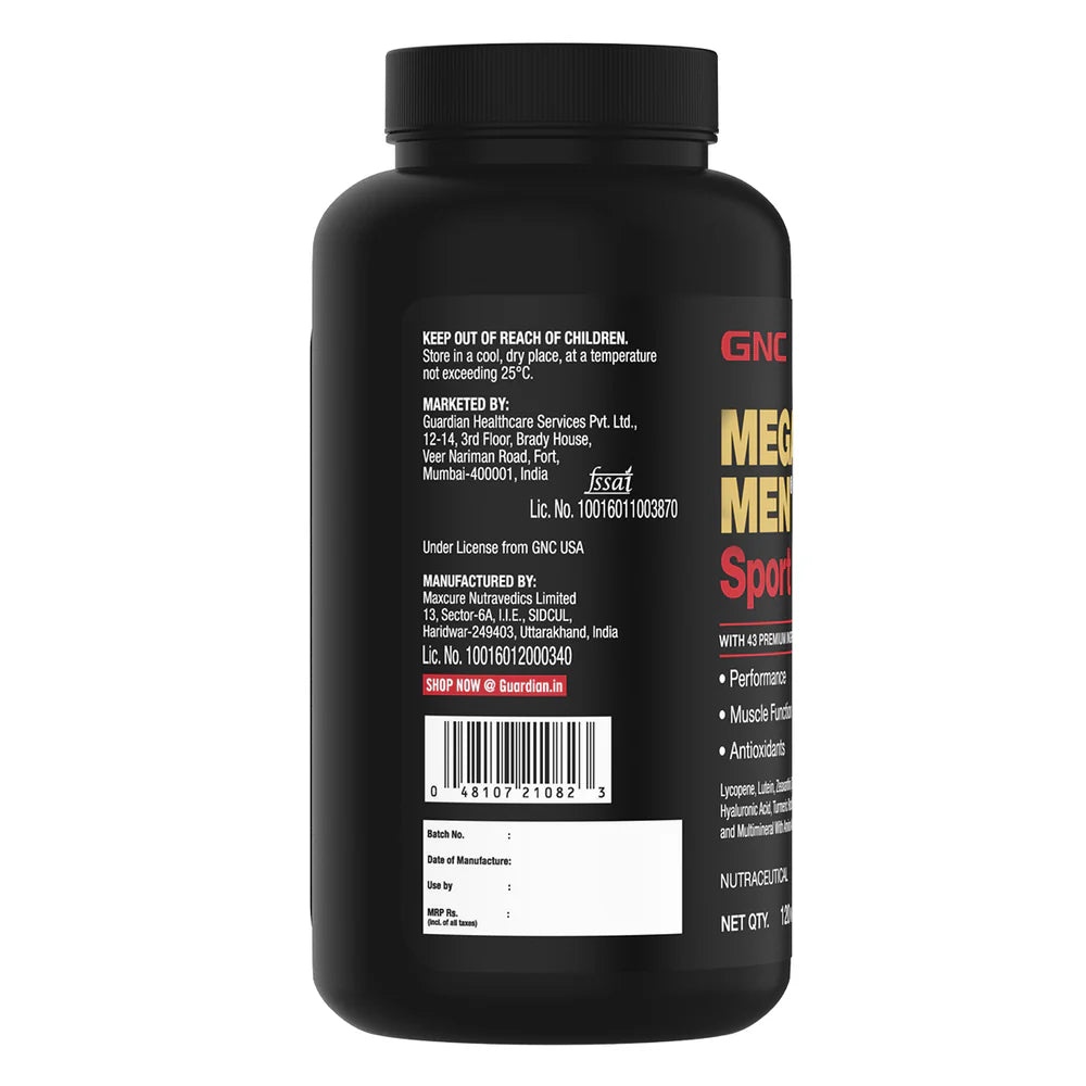 GNC Mega Men Sport Multivitamin 120 Tablets - Nutristar