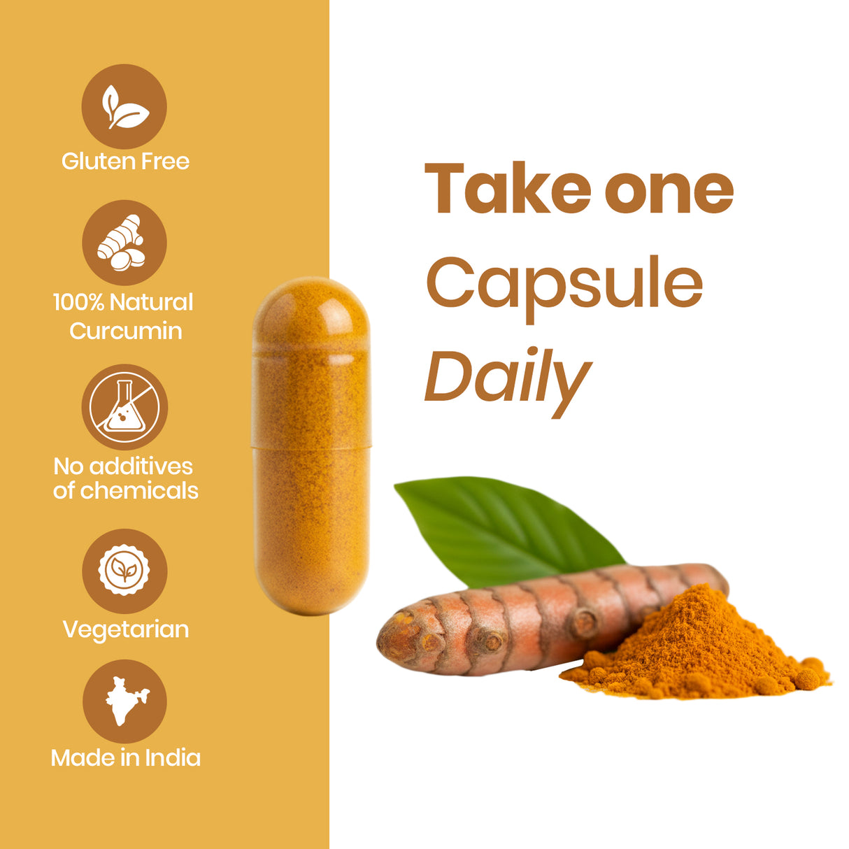 Vlado's Himalayan Organics Curcumin 1600mg with Piperine | 60 Capsules | Joint Support Supplement