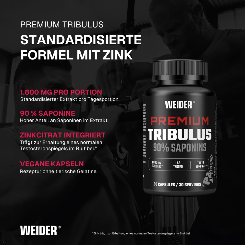 Weider Premium Tribulus 90% Saponins | 90 Capsules (30 Servings)