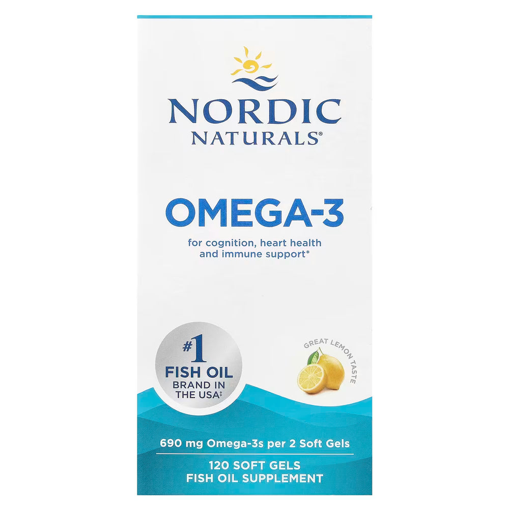 Nordic Naturals Omega-3 Fish Oil Softgels | 690mg Omega-3 | EPA & DHA | 120 Softgels