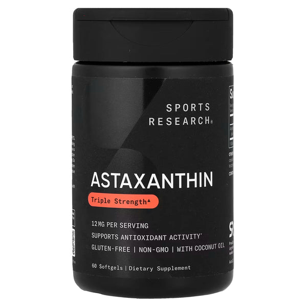 Sports Research Astaxanthin Triple Strength 12mg | 60 Veggie Softgels