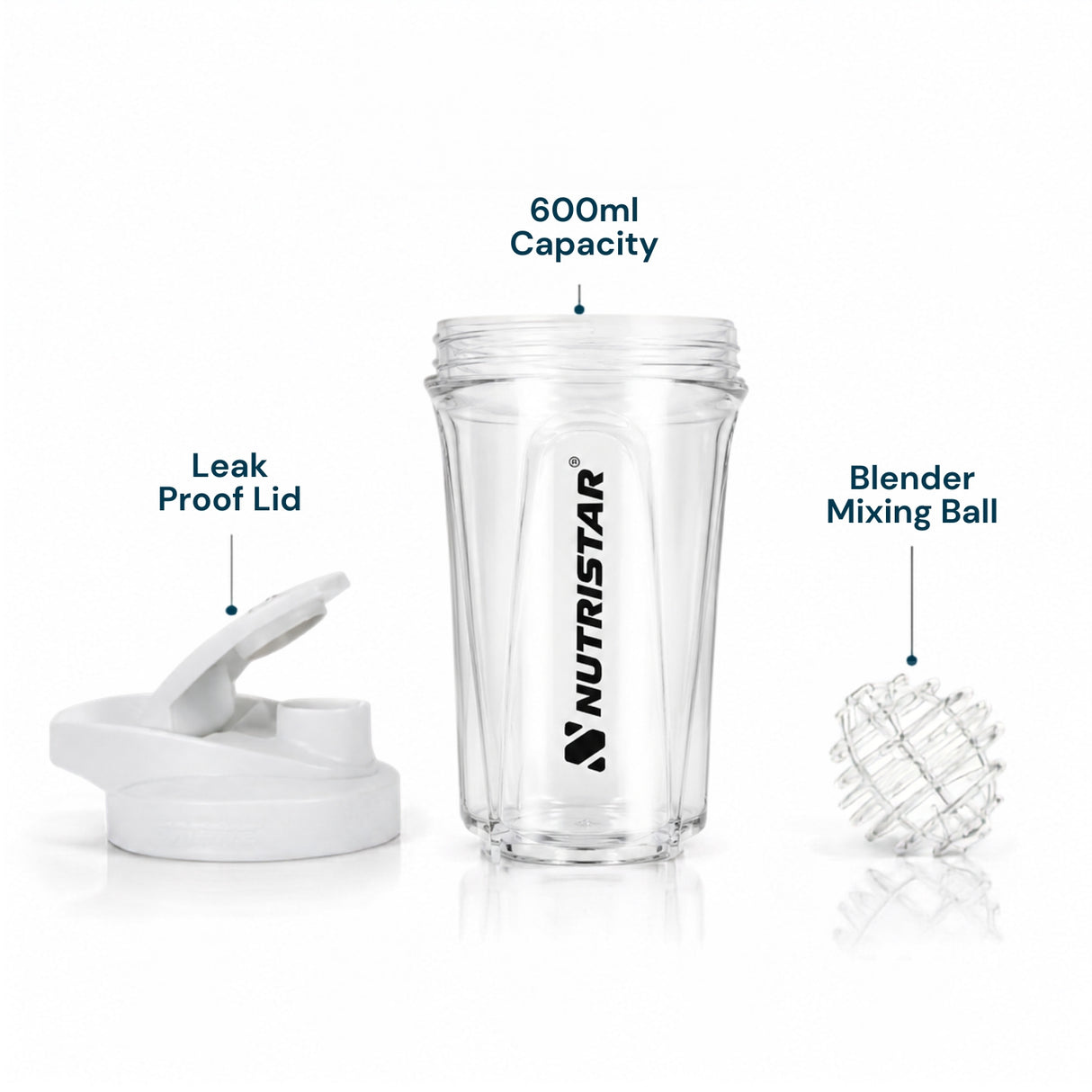 Nutristar Cube X Premium Shaker Bottle 600ml (Random Color)