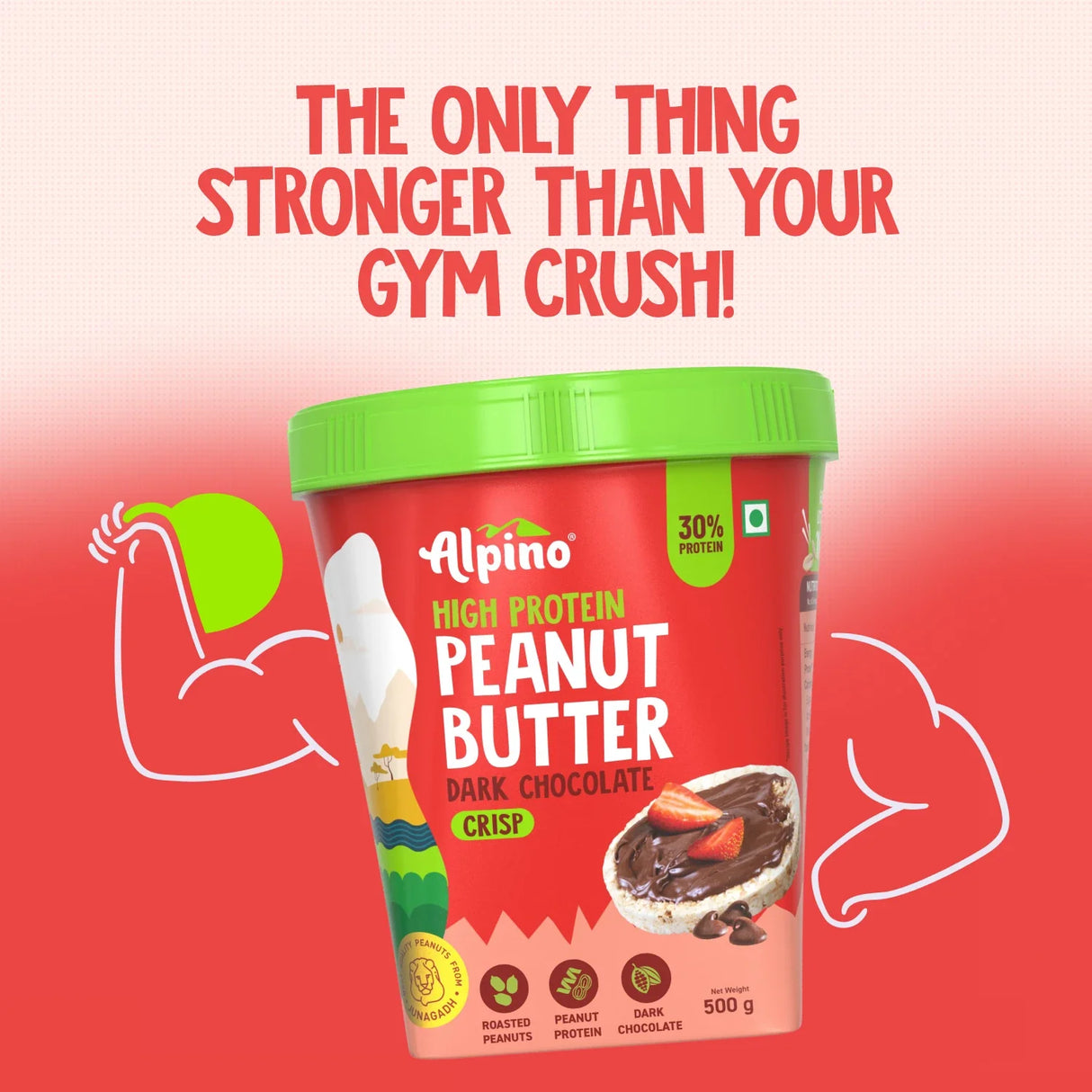 Alpino High Protein Peanut Butter- 1 Kg - Nutristar