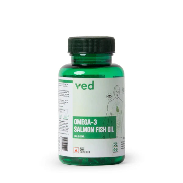 VEDayu Omega 3 Salmon Fish Oil Capsule 1000 mg - Softgel Capsules- Support Heart, Joint, Bone & Skin. - 60 Capsules