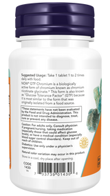 NOW Foods GTF Chromium 200mcg | 250 Veg Tablets