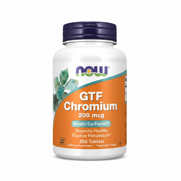 NOW Foods GTF Chromium 200mcg | 250 Veg Tablets