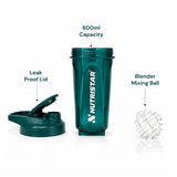 Nutristar Cube X Premium Shaker Bottle 600ml (Random Color)