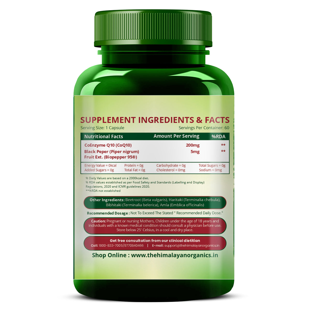 Vlado's Himalayan Organics, CoQ10, 200mg - 60 Veg Capsules