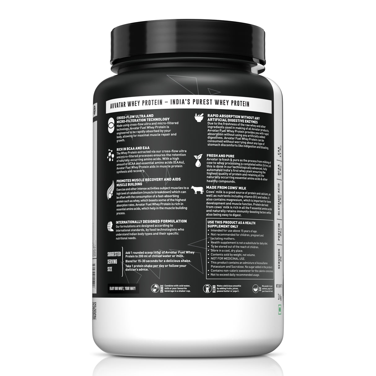 Avvatar Fuel Whey Protein Supplement | 1kg