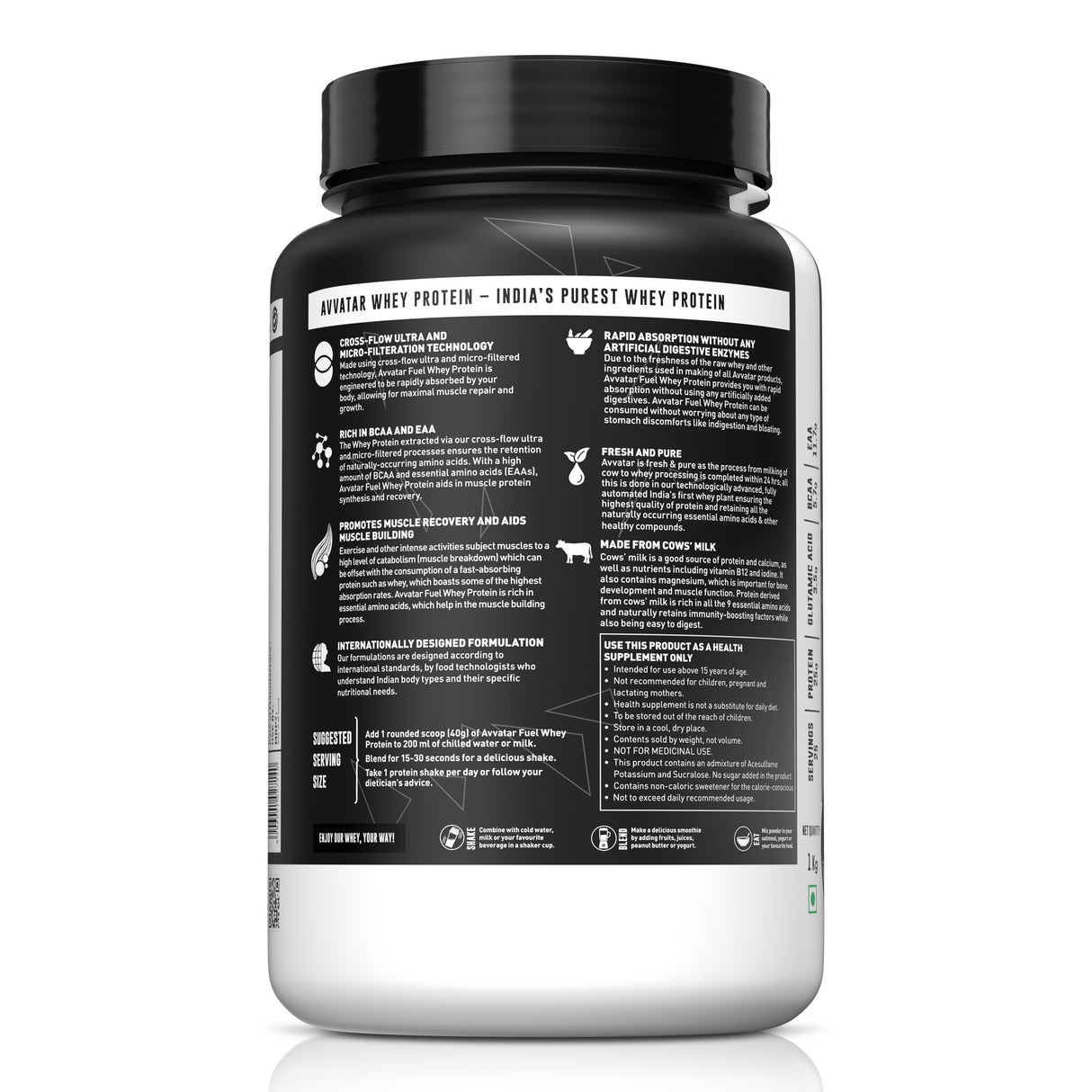 Avvatar Fuel Whey Protein Supplement | 1kg