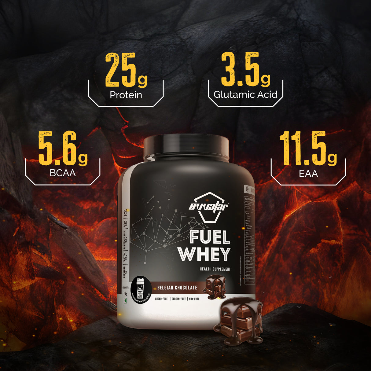 Avvatar Fuel Whey Protein Supplement | 2kg