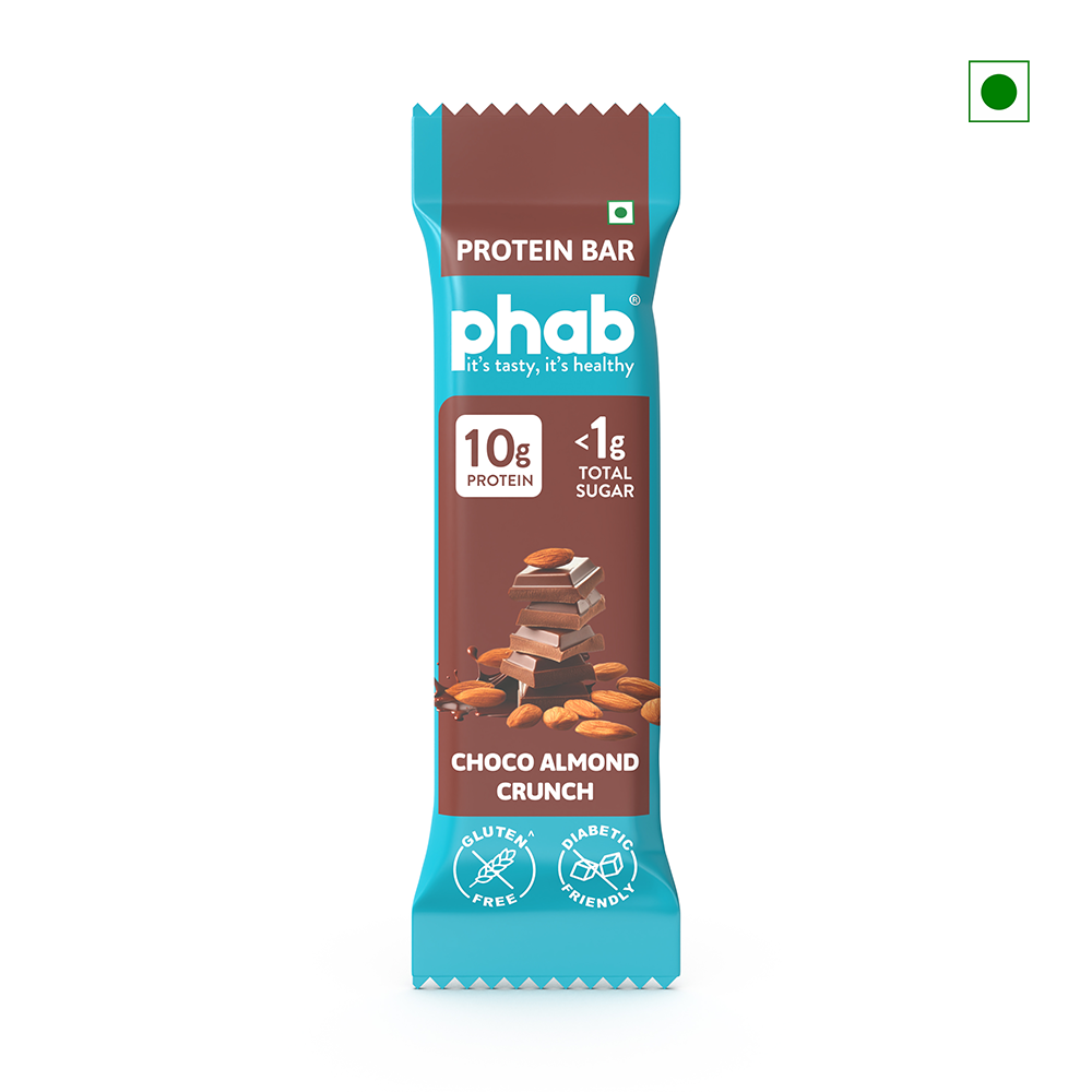 PHAB Crunchy Protein Bar | Pack of 12 | 10g Protein