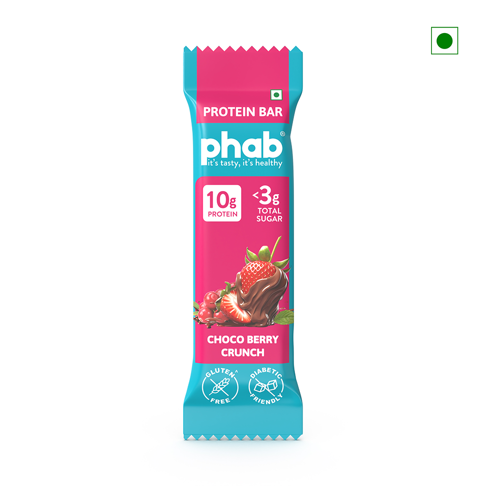 PHAB Crunchy Protein Bar | Pack of 12 | 10g Protein