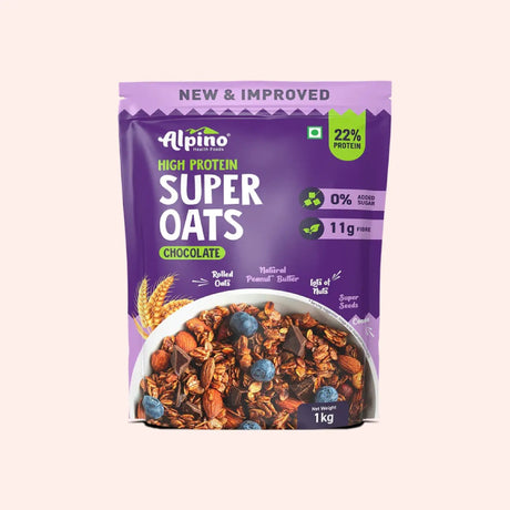 Alpino High Protein Super Rolled Oats - 1 Kg - Nutristar