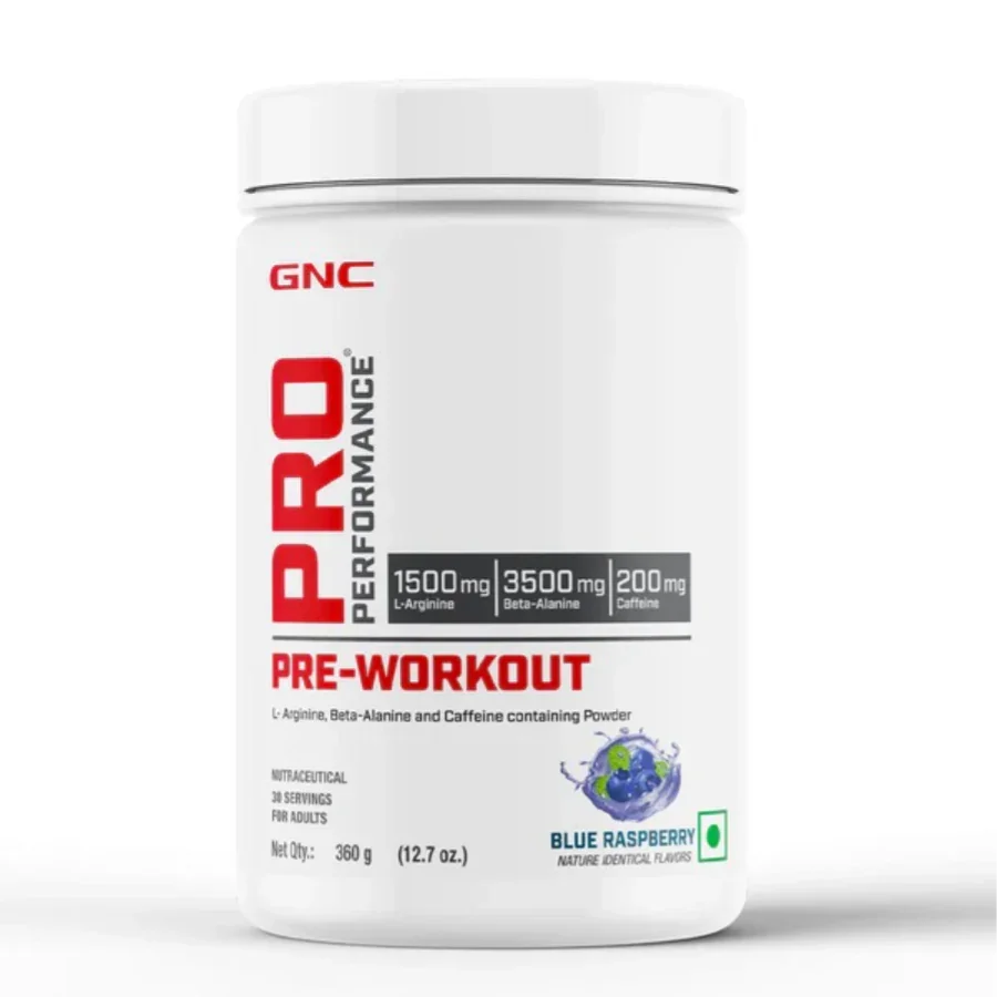 GNC Pro Performance Pre Workout (30 Servings) + Nutristar Micronized CREA Gold Creatine Monohydrate 250g (83 Servings) - Explosive Strength & Performance Combo