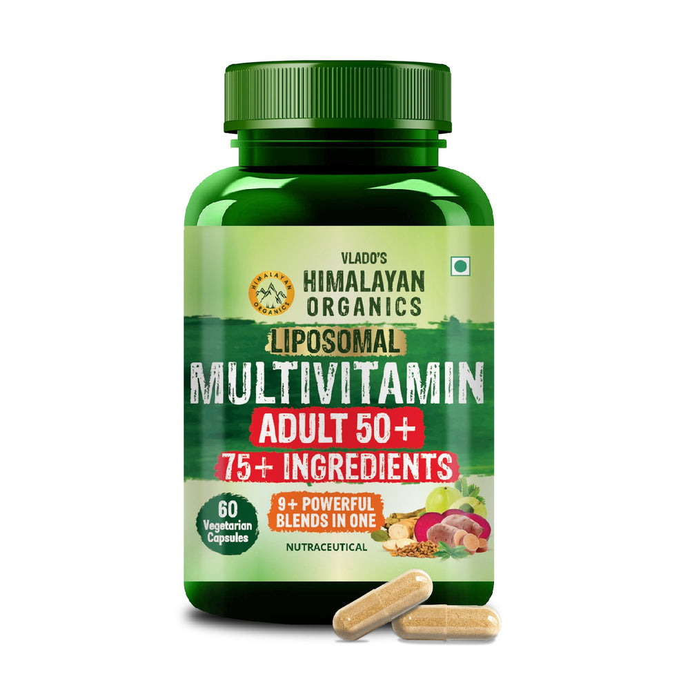 Himalayan Organics Liposomal Multivitamin 50+ | 60 Veg Capsules | Energy, Immunity & Overall Health Support