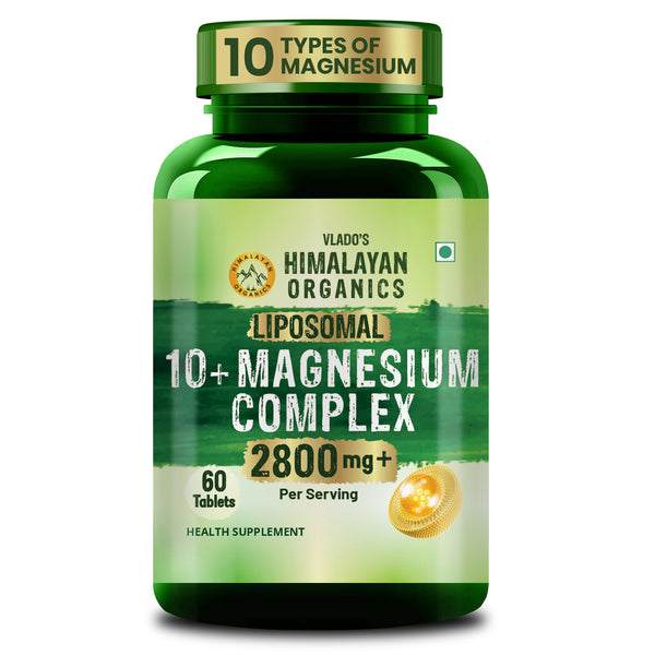 Himalayan Organics Magnesium Complex Supplement | 60 Veg Tablets | Sleep & Muscle Support