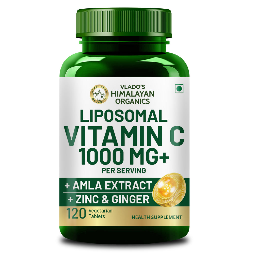 Vlado's Himalayan Organics Liposomal Vitamin C 1000mg | Amla Extract for Immunity | 120 Veg Tablets
