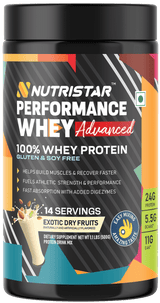 Nutristar Performance Whey Advanced 100% Whey Protein - 1.1 Lbs (500g)