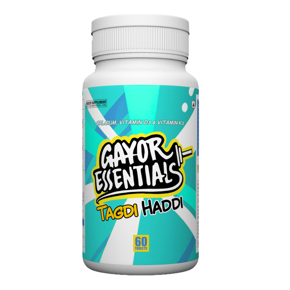 Gayor Essentials Taggdi Haddi Calcium Formula | 1250mg Calcium | Vitamin D3 & K2