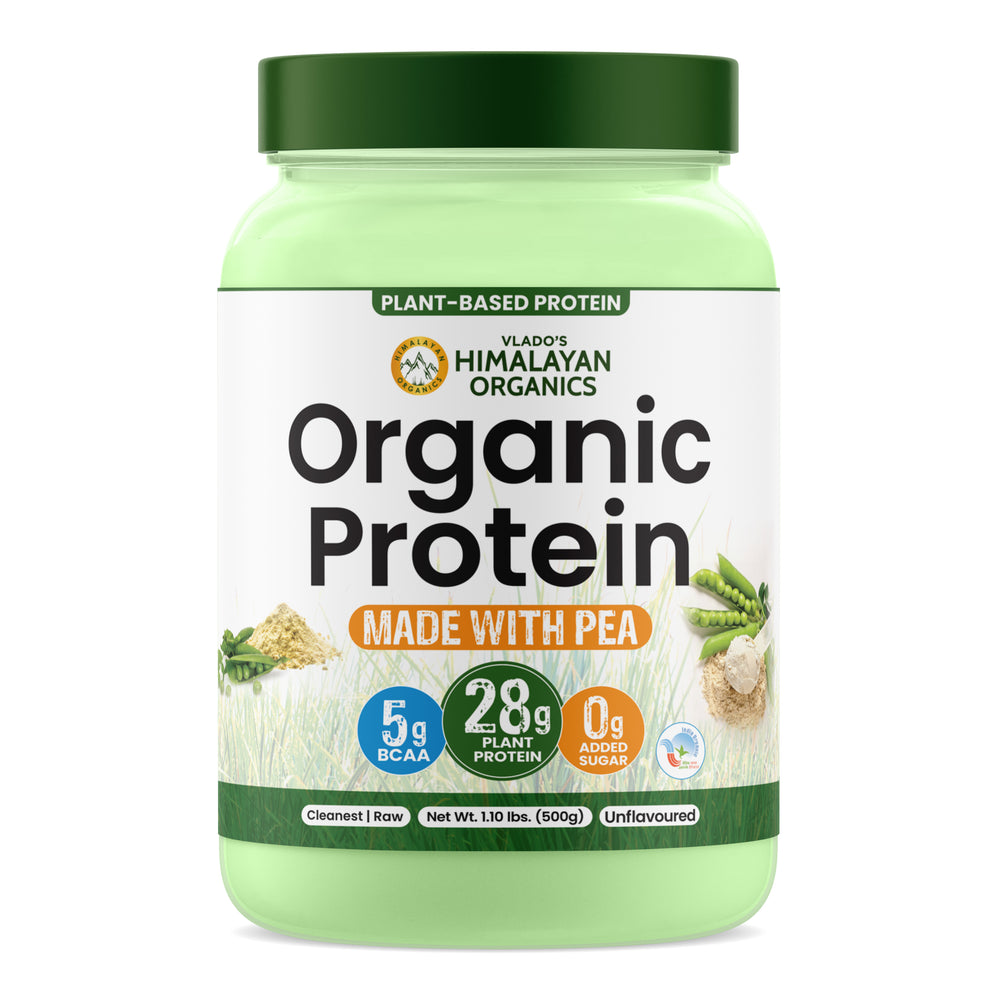 Vlado's Himalayan Organics, Organic Plant Protein, 28g Protein, 5g BCAA - 500g