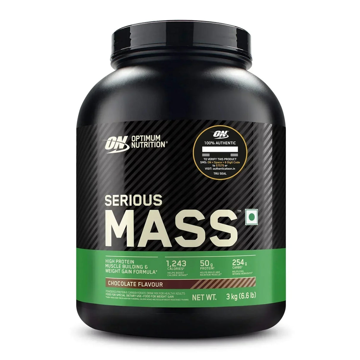 Optimum Nutrition (ON) Serious Mass 6.6 Lbs + Nutristar Micronized CREA Gold Creatine Monohydrate 250g (83 Servings) - Extreme Mass Gain Stack