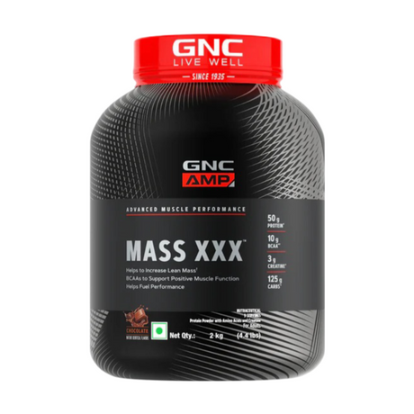 GNC AMP Amplified Mass XXX Advanced Muscle Mass Gainer - 4.4 Lbs (2 Kg ) - Nutristar