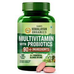 Himalayan Organics Immunity Multivitamin with Probiotics | 180 Veg Tablets | Energy & Immunity Support