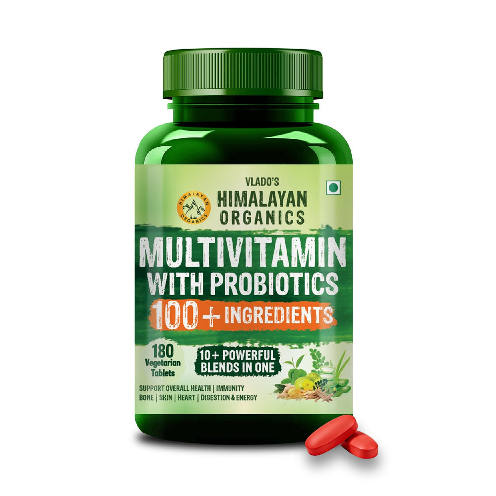 Himalayan Organics Multivitamin with Probiotics | 180 Tablets | Daily Nutrition & Immunity Support