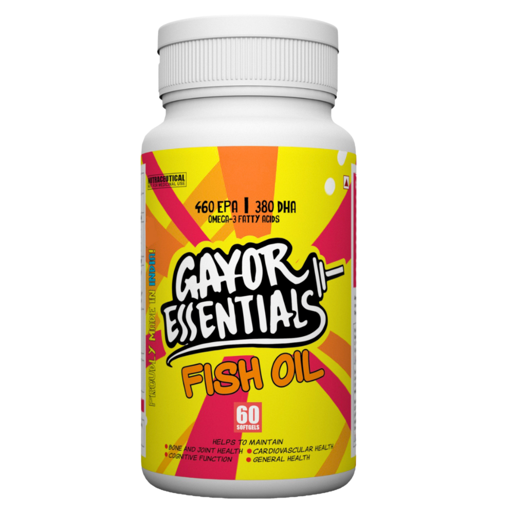 Gayor Essentials Omega 3 Fish Oil | 460mg EPA & 380mg DHA | 60 Softgels