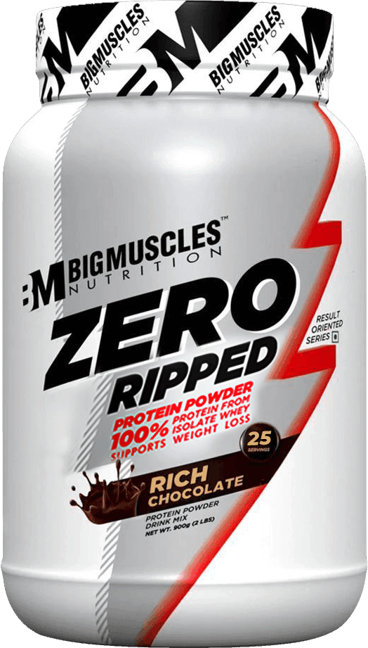 Big Muscles Nutrition ZERO RIPPED 100% Whey Protein Isolate - 2 Lbs