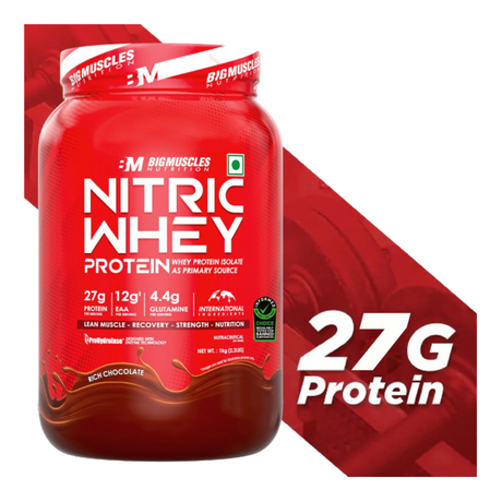 Big Muscles Nutrition Nitric Whey Protein, 2.2 Lbs - Nutristar