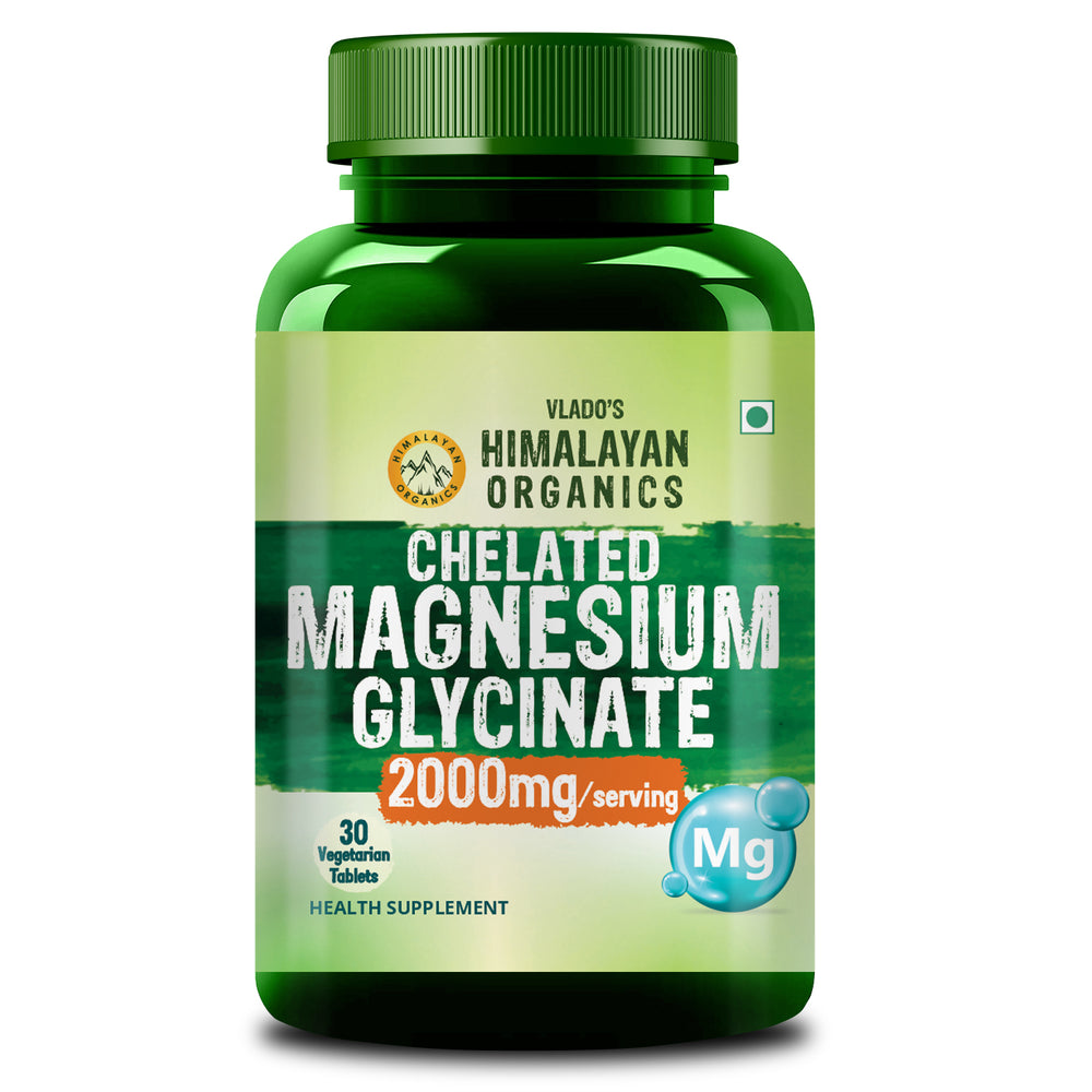 Vlado’s Himalayan Organics Magnesium Glycinate 2000mg | Sleep & Muscle Support | 30 Tabs