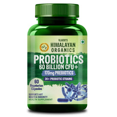Vlado's Himalayan Organics, Probiotics 60 Billion CFU with Prebiotics 170mg - 60 Veg Capsules
